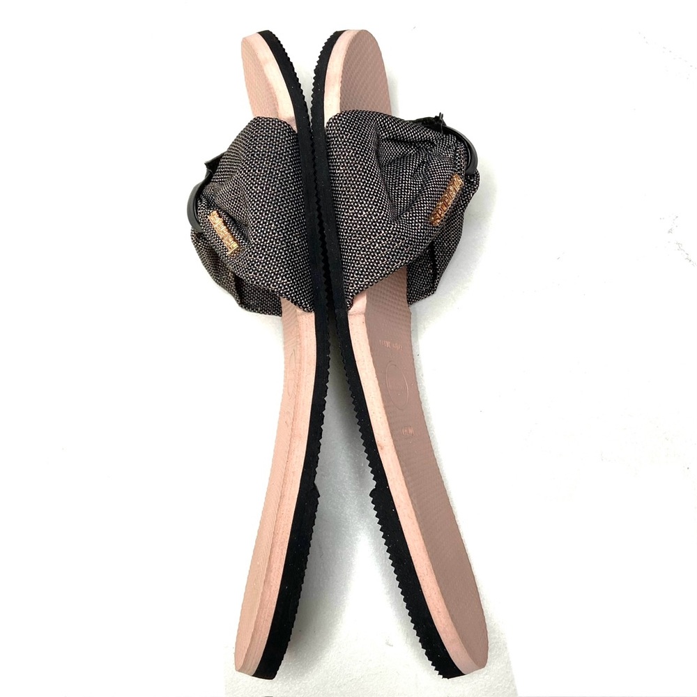 HAVAIANAS St. Tropez Shine Sandals Black Ballet Rose - Picture 8 of 15